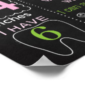 プリンセスカエル最初の誕生日チョークボード ポスター (角)