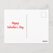 プリンセスカスタムバレンタイン妖精赤いハートキューピッド ポストカード (裏面)