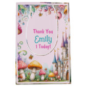 プリンセスカスタムフェアリーガール誕生日フェアリーコア ミディアムペーパーバッグ (正面)