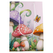 プリンセスカスタムフェアリーガール誕生日フェアリーコア ミディアムペーパーバッグ (裏面)