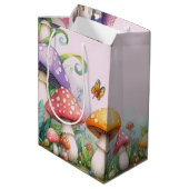 プリンセスカスタムフェアリーガール誕生日フェアリーコア ミディアムペーパーバッグ (裏面アングル)