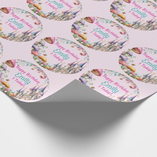 プリンセスカスタムフェアリー娘誕生日フェアリーコア ラッピングペーパー (角)