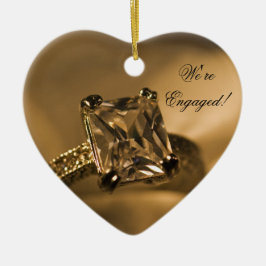 プリンセスカットダイヤモンド婚約リングや輪 セラミックオーナメント