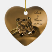 プリンセスカットダイヤモンド婚約リングや輪 セラミックオーナメント (裏面)