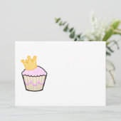 プリンセスカップケーキ誕生日招待状 招待状 (スタンド正面)