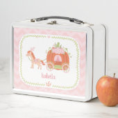 プリンセスカボチャの馬車パーソナライズされた女 メタルランチボックス (インサイチュ)