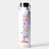 プリンセスカラフル文字 ウォーターボトル (正面)