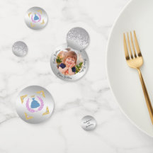 プリンセスガウン金ゴールドグリッターとカスタム写真