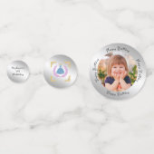 プリンセスガウン金ゴールドグリッターとカスタム写真 コンフェッティ (正面)