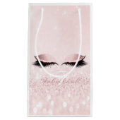 プリンセスガーリーグリッターメイクアップラッシュモノグラム名 スモールペーパーバッグ (正面)