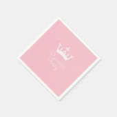 プリンセスガーリーパーティーピンクと白 スタンダードカクテルナプキン (角)