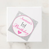 プリンセスガーリーピンク&シルバーグリッター1歳 フェイバータグ (インサイチュ)