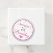 プリンセスガーリーピンク&シルバーグリッター1歳 フェイバータグ (インサイチュ)