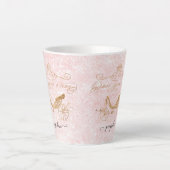 プリンセスガーリー Once Ope a Time金ゴールドグリッター名 カフェラテマグ (正面)