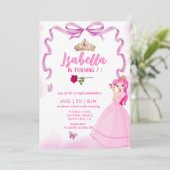 プリンセスガールエレガントバースデー招待状 招待状 (スタンド正面)