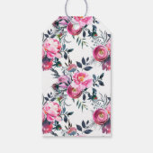 プリンセスガールズバースデーパーティーピンク金ゴールドメッセージカード ギフトタグ (裏面)