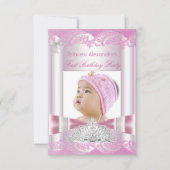 プリンセスガールファースト誕生日1stパーティー 招待状 (正面)