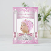 プリンセスガールファースト誕生日1stパーティー 招待状 (スタンド正面)