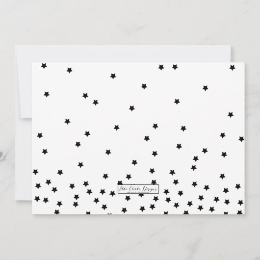 プリンセスガールベビー誕生発表写真カード 案内状 (裏面)