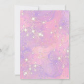 プリンセスガール4th誕生日パーティーピンク金ゴールド 王室の 招待状 (裏面)