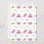 プリンセスガール バースデーパーティー 3歳 サンクス サンキューカード (裏面)