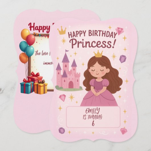 プリンセスキャッスルカード (正面/裏面)