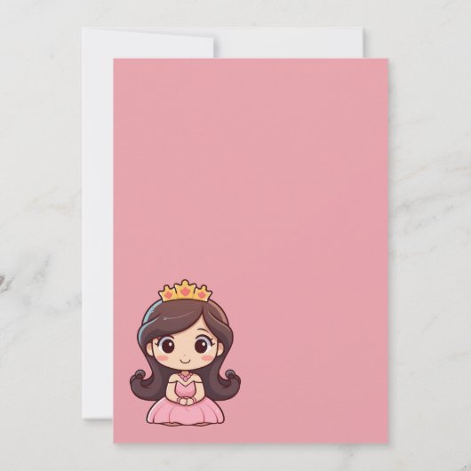 プリンセスキャッスルクリスタルシューズ誕生日招待状 招待状 (裏面)