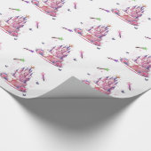 プリンセスキャッスルケーキと魔法ウォンド ラッピングペーパー (角)