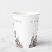 プリンセスキャッスルシルバークラウンピンクジェムズバタフライ 紙コップ (左)