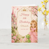 プリンセスキャッスルドラゴン 誕生日カード カード (黄色い花)