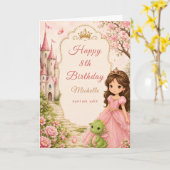 プリンセスキャッスルドラゴン 誕生日カード カード (黄色い花)