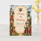 プリンセスキャッスルドラゴン 誕生日カード カード (黄色い花)