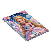 プリンセスキャッスルノートブック – 編集可能な名前 ノートブック (右側)