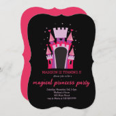 プリンセスキャッスルバウンスハウスバースデーパーティー 招待状 (正面/裏面)