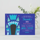 プリンセスキャッスルバウンスハウスバースデーパーティー 招待状 (スタンド正面)