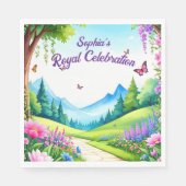 プリンセスキャッスルバースデーパーティナプキンス スタンダードランチョンナプキン (正面)