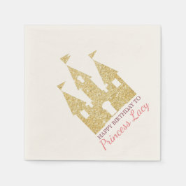 プリンセスキャッスルバースデーパーティー スタンダードカクテルナプキン