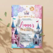 プリンセスキャッスルバースデーパーティー 招待状