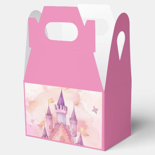プリンセスキャッスルピンクの誕生日の親切箱 フェイバーボックス (オープン)