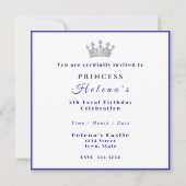 プリンセスキャッスルピンクパープル誕生日招待状 ノートカード (裏面)