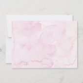 プリンセスキャッスルピンク金ゴールドフローラ誕生日 サンキューカード (裏面)