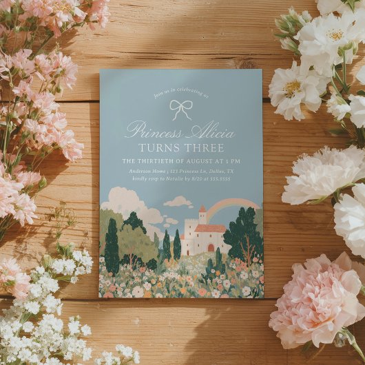 プリンセスキャッスルフローラフェアユタレ誕生日 招待状