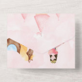 プリンセスキャッスルホース誕生日パーティー オールインワン招待状 (裏面)