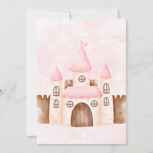 プリンセスキャッスルホース誕生日パーティー 招待状 (裏面)