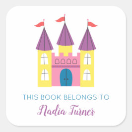 プリンセスキャッスルライブラリー蔵書票 スクエアシール