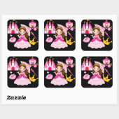 プリンセスキャッスル小さな女の子クイーンティアラクラウン スクエアシール (シート)