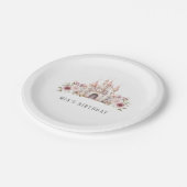 プリンセスキャッスル誕生日ガールズ ペーパープレート (アングル)