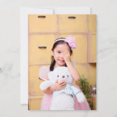 プリンセスキャッスル誕生日フォト招待状ガールズ 招待状 (裏面)