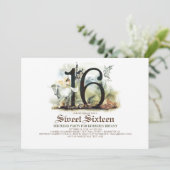 プリンセスキャッスル16番目の誕生日Sweet sixteen 招待状 (スタンド正面)