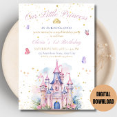 プリンセスキャッスル 1歳の誕生日 フェアリーテールプリンセス 招待状